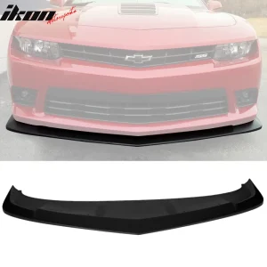Fits 14-15 Chevy Camaro SS AC-S Style Front Bumper Lip Spoiler Matte Black - ABS - Image 6