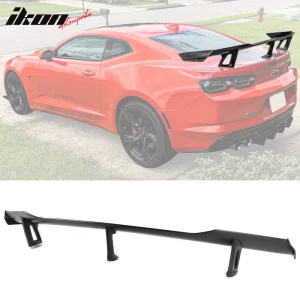 For 16-24 Chevy Camaro ZL1 1LE Style Trunk Spoiler ABS Unpainted Black Rear Wing - Image 6