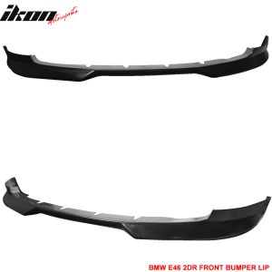 Fits 99-03 BMW E46 3 Series 2DR Coupe Front Bumper Lip H Style Chin Spoiler PU - Image 3