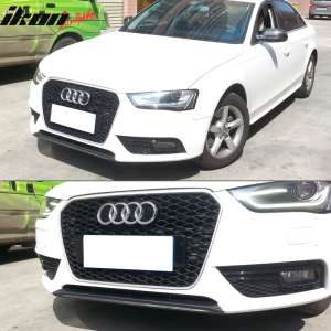 Fits 13-16 Audi A4 B8 OE Style Carbon Fiber Front Bumper Chin Lip - Image 2