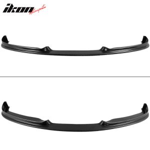 Fits 12-15 BMW F30 3-Series Sedan H Style Front Bumper Lip Unpainted Black PU - Image 3