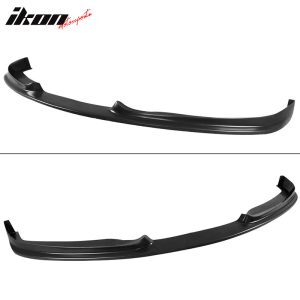 Fits 12-15 BMW F30 3-Series Sedan H Style Front Bumper Lip Unpainted Black PU - Image 4