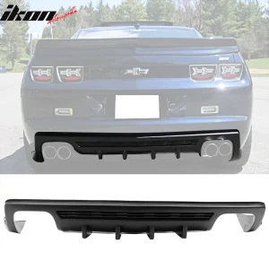 Fit 10-13 Camaro ZL1 Only Rear Bumper Lip Diffuser Ikon Style Shark Fins PP - Image 6