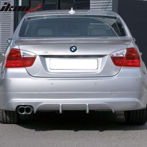 Fits 05-12 BMW E90 3-Series Sedan AC-S Style Rear Bumper Lip Spoiler Unpainted - Image 4