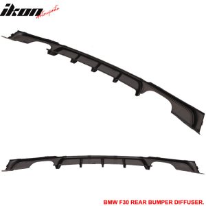 Fit 12-18 BMW F30 3 Series MT M-Sport Sedan MP Style Rear Bumper Lip Diffuser PP - Image 3