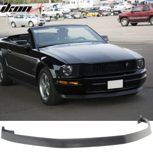 Fits 05-09 Ford Mustang V6 IKON Style Front Bumper Lip Spoiler Kit Unpainted PU - Image 6