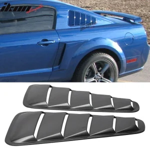 Fits 05-09 Ford Mustang V6 OE Style Side Quarter Window Louver Cover Unpainted - Image 6