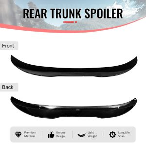 Fits 12-18 BMW F30 3-Series F80 M3 Sedan PSM Style Trunk Spoiler Lip Gloss Black - Image 3