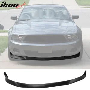 Fits 10-12 Ford Mustang V6 Front Bumper Lip Spoiler Splitter Unpainted Black PU - Image 6