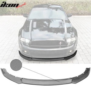 Fits 13-14 Ford Mustang IKON Style Front Bumper Lip Spoiler Carbon Fiber Print - Image 5