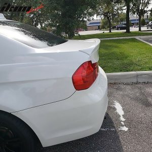 Fits 06-11 BMW E90 3-Series OE Style Trunk Spoiler Painted #300 Alpine White III - Image 3