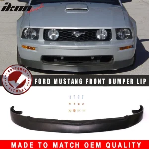 Fits 05-09 Ford Mustang Bullitt/GT 4.6L V8 Front Bumper Lip Spoiler Splitter PU - Image 6