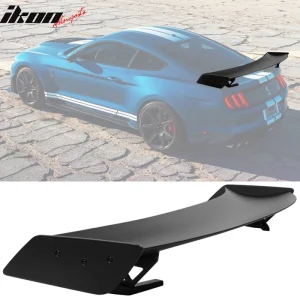 Fits 15-23 Ford Mustang GT500 CFTP Style Rear Trunk Spoiler Wing Lip Matte Black - Image 6