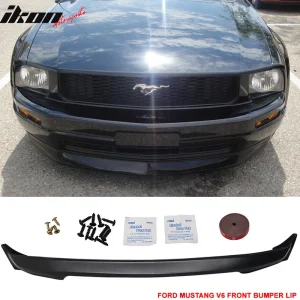 Fits 05-09 Ford Mustang V6 Only 3C Style Front Bumper Lip Spoiler Unpainted PU - Image 6