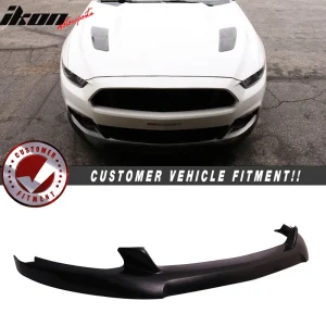 Fits 15-17 Ford Mustang Front Bumper Lip Chin Spoiler Splitter Unpainted PU - Image 6
