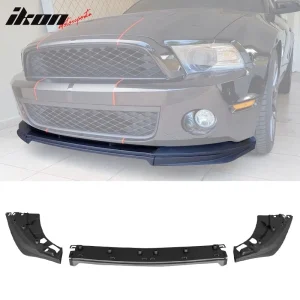 Fits 10-14 Ford Mustang GT500 OE Style Front Bumper Lip Spoiler Unpainted 3PCS - Image 6