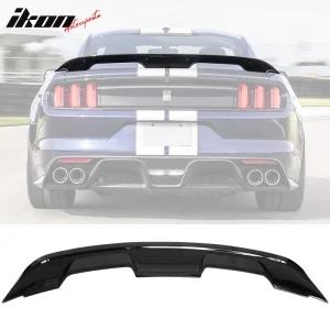 Fit 15-23 Ford Mustang Coupe GT500 Style Rear Trunk Spoiler Wing Gloss Black ABS - Image 6
