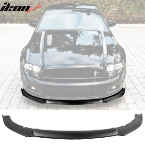 Fits 13-14 Ford Mustang IKON Style Front Bumper Lip Spoiler Unpainted Black PP - Image 6