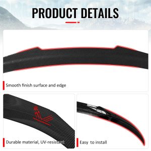 Fits 06-11 BMW E90 3-Series M3 Sedan PSM Style Trunk Spoiler Carbon Fiber Print - Image 4