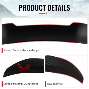 Fits 06-11 BMW E90 3-Series M3 Sedan PSM Style Trunk Spoiler Matte Black ABS - Image 4