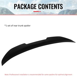 Fits 06-11 BMW E90 3-Series M3 Sedan PSM Style Trunk Spoiler Matte Black ABS - Image 5