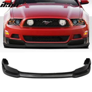 Fits 13-14 Ford Mustang V6 & GT Unpainted Black Front Bumper Lip Spoiler Kit PU - Image 6