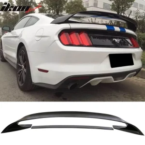 Fits 15-23 Ford Mustang GT350 GT350R Style Trunk Spoiler - Gloss Black ABS - Image 6