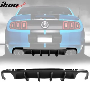 Fits 13-14 Ford Mustang Shelby V2 Style Rear Bumper Lip Diffuser Unpainted PP - Image 6