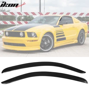 Fits 05-09 Ford Mustang Window Visors Acrylic Sun Guard Rain Deflector 2Pc Set - Image 6