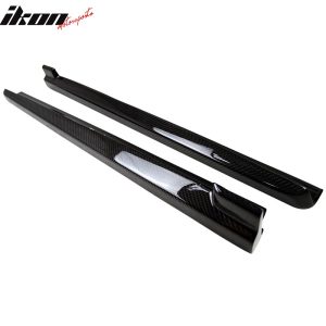 Fits 12-17 BMW 3 Series F30 F31 IKON Style Carbon Fiber CF Side Skirts Extension - Image 3