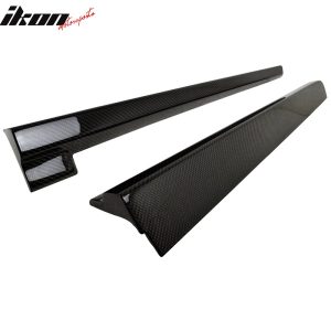 Fits 12-17 BMW 3 Series F30 F31 IKON Style Carbon Fiber CF Side Skirts Extension - Image 4