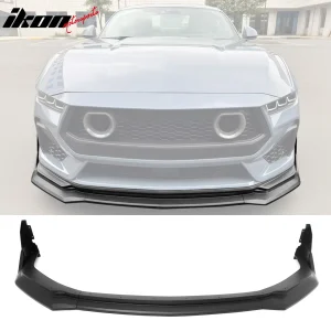 Fits 24-26 Ford Mustang Front Bumper Lip 5PC Spoiler Matte Black Lower Splitter - Image 6