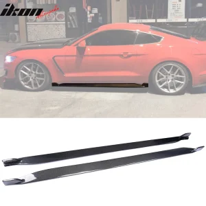 Fits 15-23 Ford Mustang S550 Coupe JC Style Side Skirts Carbon Fiber - Image 6
