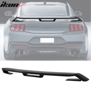 Fits 24-26 Ford Mustang OE GT Performance Style Trunk Spoiler Gloss Black ABS - Image 6
