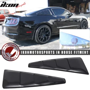 Fits 05-14 Ford Mustang Coupe Side Quarter Window Louver Vent Translucent Smoked - Image 6