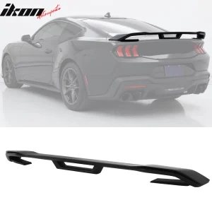 Fits 24-26 Ford Mustang Dark Horse Style Rear Trunk Spoiler Wing Matte Black ABS - Image 6