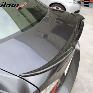 Closeout! Fits 06-11 BMW E90 3-Series Sedan V Style Trunk Spoiler Carbon Fiber - Image 4