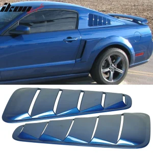 Fits 05-09 Ford Mustang V6 OE Style Side Quarter Window Louver Painted #G9 Blue - Image 6