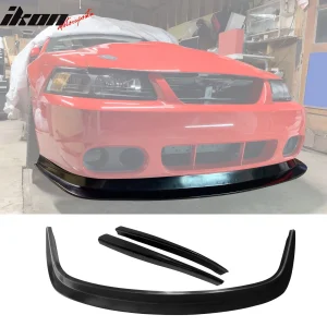 Fits 03-04 Ford Mustang SVT Cobra MDA Style 3PCS Front Bumper Lip Unpainted PU - Image 6