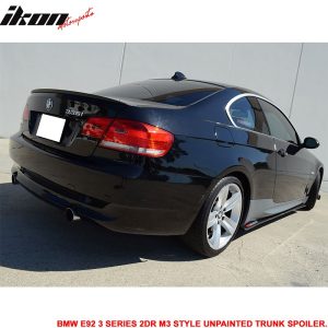 Fits 07-13 BMW E92 3 Series 2Dr M3 Type Unpainted Trunk Spoiler - ABS - Image 5