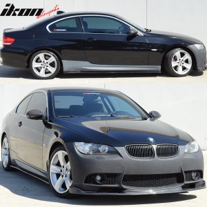 Fits 07-13 BMW E92 E93 3-Series 2Dr M3 Style Side Skirts Extension Panels Pair - Image 4