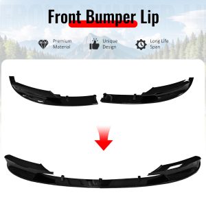 Fits 12-19 BMW F30 F31 3 Series 4-Door MP Style Front Bumper Lip Gloss Black ABS - Image 4