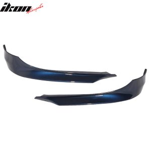 For 09-12 BMW E90 3-Series OE Style Front Bumper Lip Splitters Painted #A76 Blue - Image 3