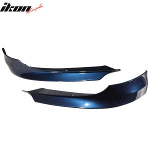 For 09-12 BMW E90 3-Series OE Style Front Bumper Lip Splitters Painted #A76 Blue - Image 4