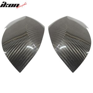 Fits 10-21 BMW 3 Series F30 2PCS Passenger Driver Mirror Covers Carbon Fiber CF - Image 4