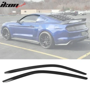 Fits 15-23 Ford Mustang Coupe Only Acrylic Window Visors Rain Guard Vent 2Pc Set - Image 6