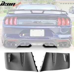 Fits 18-23 Ford Mustang GT Only Rear Bumper Diffuser Valance Aero Foil Kit Pair - Image 6