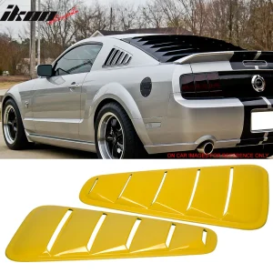 Fits 05-09 Ford Mustang V6 OE Style Side Quarter Window Louver Painted D6 Yellow - Image 6