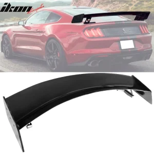 Fits 15-23 Ford Mustang GT500 CFTP Style Rear Trunk Spoiler Wing Lip Gloss Black - Image 6