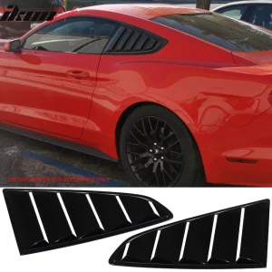 Fits 15-23 Ford Mustang OE Style Quarter Window Louver #UA Black - Image 6